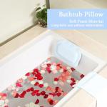 Ergonomic Waterproof Bath Pillow with Suction Cups