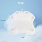 Ergonomic Waterproof Bath Neck Pillow with Suction Cups