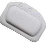 Cozy White Bath Pillow with Strong Suction Cups