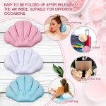 3-Piece Inflatable Bath Pillow Set - Soft Support
