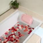 Ergonomic Pink Spa Bath Pillow for Support