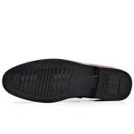 Men's Brown Leather Slip-On Dress Loafers Size 13