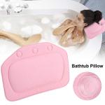 Ergonomic Pink Spa Bath Pillow for Support