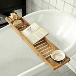 Unibos Natural Bamboo Bath Caddy for Spa Relaxation