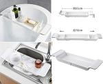 Adjustable Bathtub Caddy Tray for Relaxation