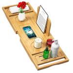 Bamboo Bathtub Tray Caddy - Expandable Size