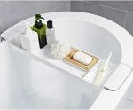 Adjustable Bathtub Caddy Tray for Relaxation