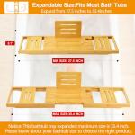 Bamboo Bathtub Tray Caddy - Expandable Size