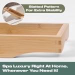 Bamboo Bath Caddy and Spa Organizer Shelf