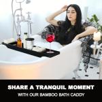 Bamboo Bath Caddy Tray for Tidy Bathrooms