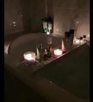 Bamboo Bath Tub Rack and Organizer - White