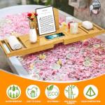 Bamboo Bathtub Tray Caddy - Expandable Size