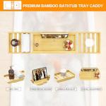 Expandable Bamboo Bath Tray Caddy for Relaxation
