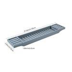 Vencier Grey Bamboo Bath Tub Storage Rack