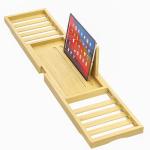Expandable Bamboo Bath Tray Caddy for Relaxation