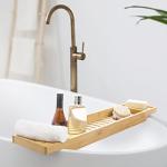 Bamboo Bathtub Caddy Tray for Relaxation