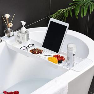 Expandable Bath Shelf Caddy Tray Organizer (White)