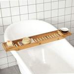 Bamboo Bath Tub Rack & Organizer for Spa Days