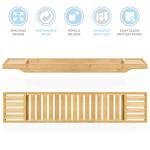 Bamboo Bathtub Caddy Tray for Relaxation