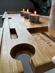 Luxury Bamboo Bath Tray with Candle and Holders