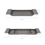 Versatile Grey Bathtub Caddy for Relaxing Soaks