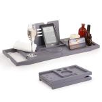 Extendable Bamboo Bath Tray with Wine Glass Holder