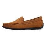 Men's Brown Leather Driving Moccasins - Size 8 UK