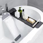 Expandable Bath Shelf Caddy Tray Organizer (White)