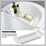 Expandable Bath Shelf Caddy Tray Organizer (White)