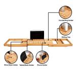 Extendable Bamboo Bath Caddy for Relaxing Soaks