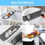 Versatile Grey Bathtub Caddy for Relaxing Soaks