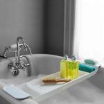 Expandable Bath Shelf Caddy Tray Organizer (White)