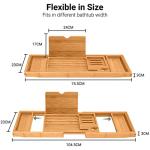 Extendable Bamboo Bath Tray with Holder