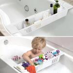 Adjustable Bath Caddy Tray for Bathtub Storage