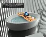 Extendable Bamboo Bath Tray with Holder