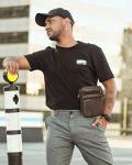 Men's Genuine Leather Crossbody Shoulder Bag