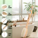 Double-Sided Wooden Back Scrubber with Bristles