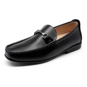 Bruno Marc Slip-On Black Loafers for Men