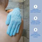 Exfoliating Shower Gloves - Blue Body Scrub