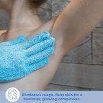 Exfoliating Shower Gloves - Blue Body Scrub