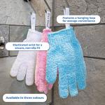 Exfoliating Shower Gloves - Blue Body Scrub