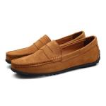 Men's Brown Leather Driving Moccasins - Size 8 UK