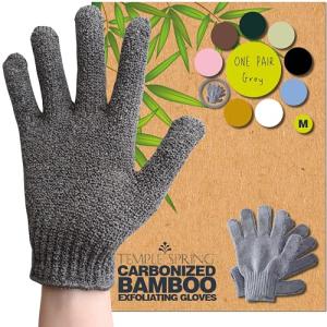 Exfoliating Bamboo Glove Scrubber - Grey