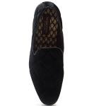 Thomas Crick Men's Black Velvet Dress Loafers