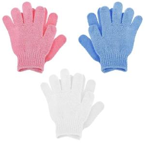 Bamboo Exfoliating Shower Gloves - 6 Pack