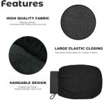 Exfoliating Bath Mitts for Smooth Skin - Black