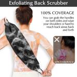 Anezus Exfoliating Back Scrubber and Gloves Set