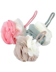 Two-Tone Shower Puff Scrubber - 3 Pack