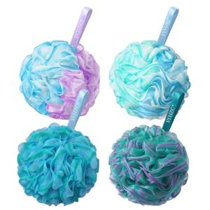 Loofah Shower Puff Set of 4 – Soft & Exfoliating