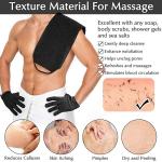 Anezus Exfoliating Back Scrubber and Gloves Set
